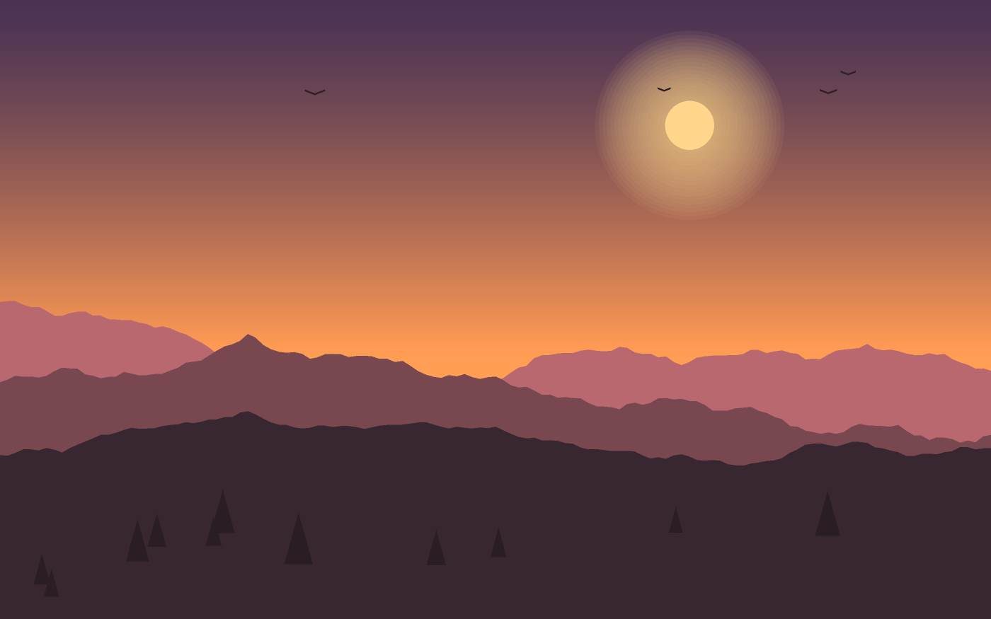 Illustrazione di un paesaggio
