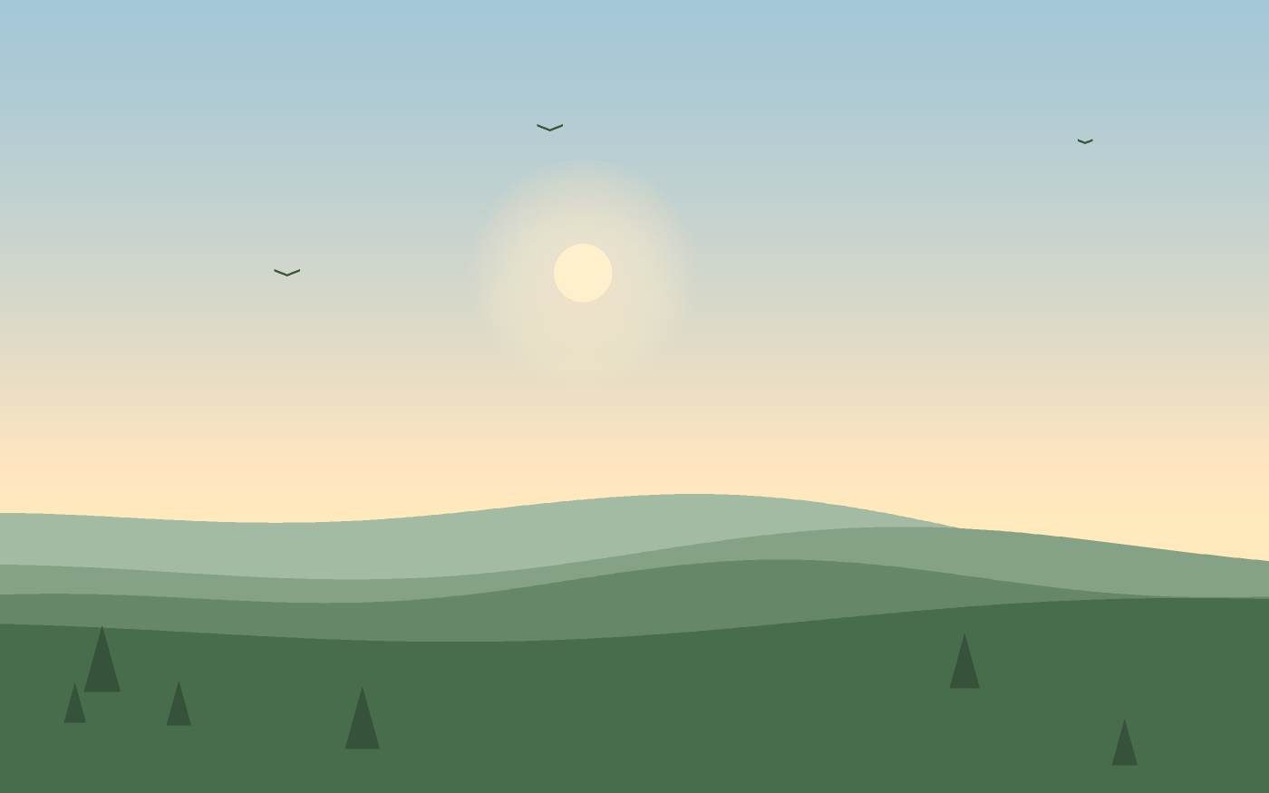 Ilustração de uma paisagem