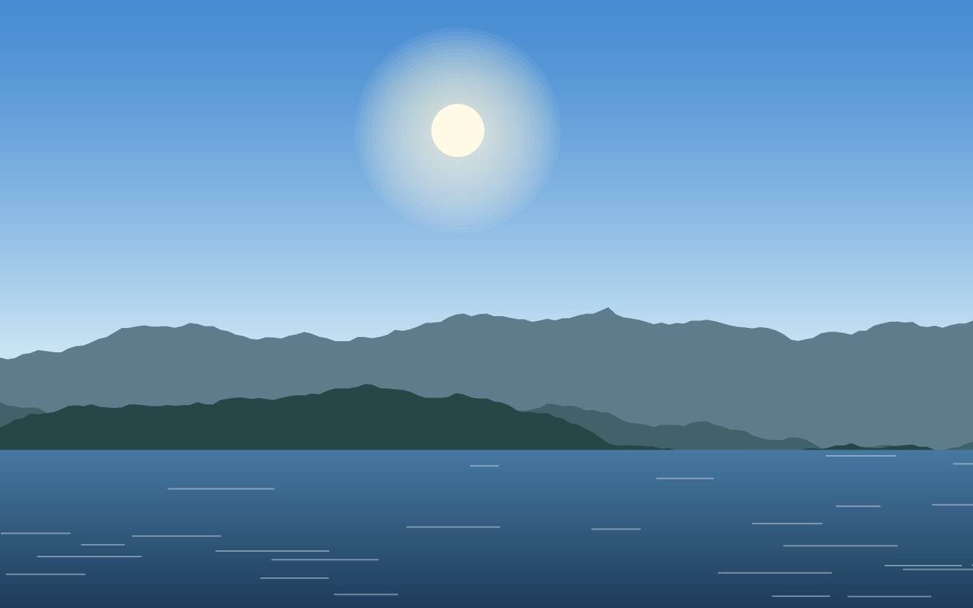 Ilustração de uma paisagem