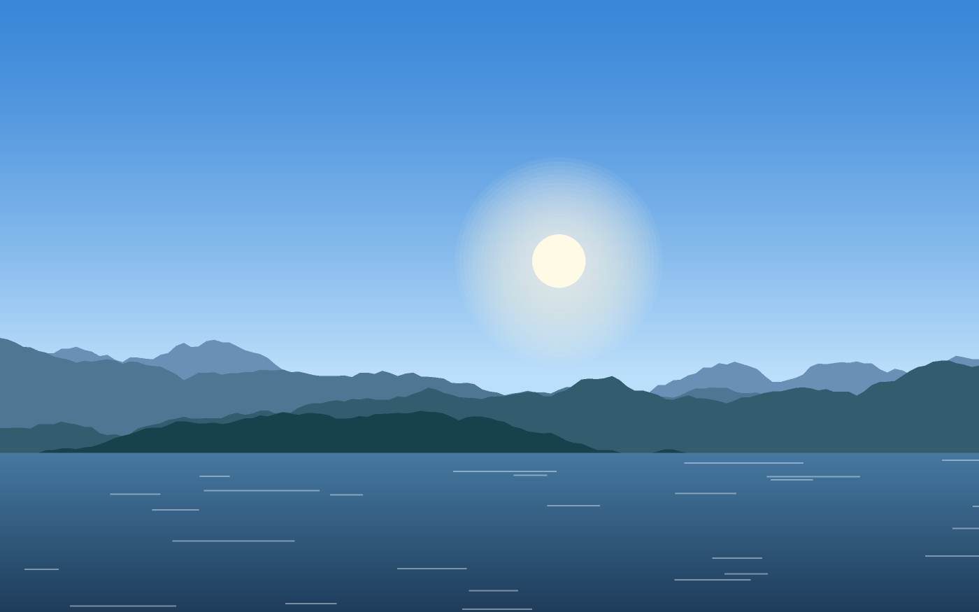 Ilustração de uma paisagem